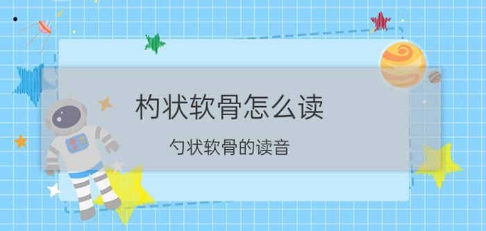 杓状软骨怎么读 勺状软骨的读音